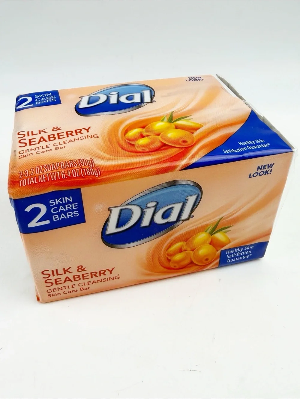 Dial Silk & Seaberry Gentle Cleansing Skin Care Bar Soap 2 Bars 3.2 oz each NEW
